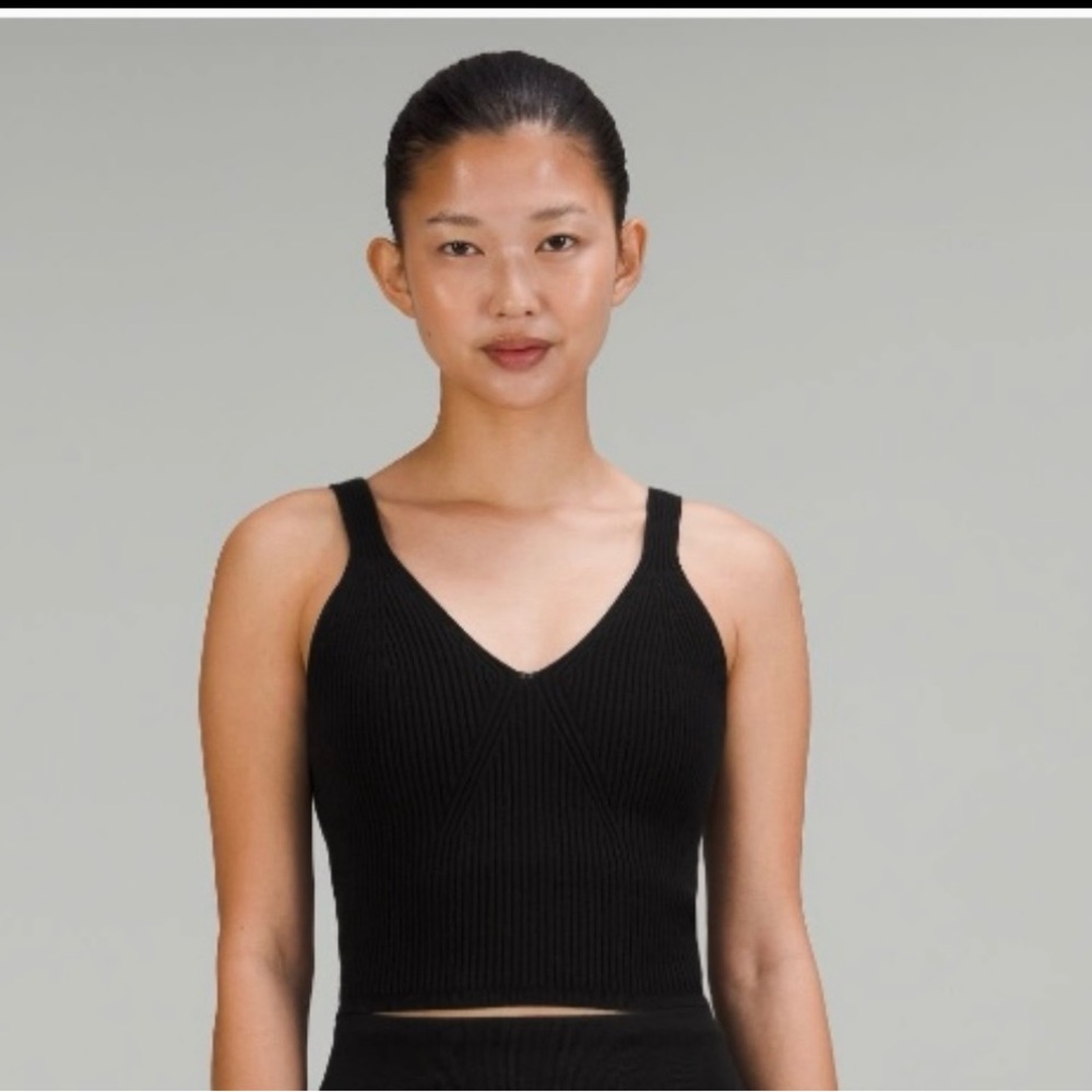 lululemon athletica Black Ribbed Tank Top